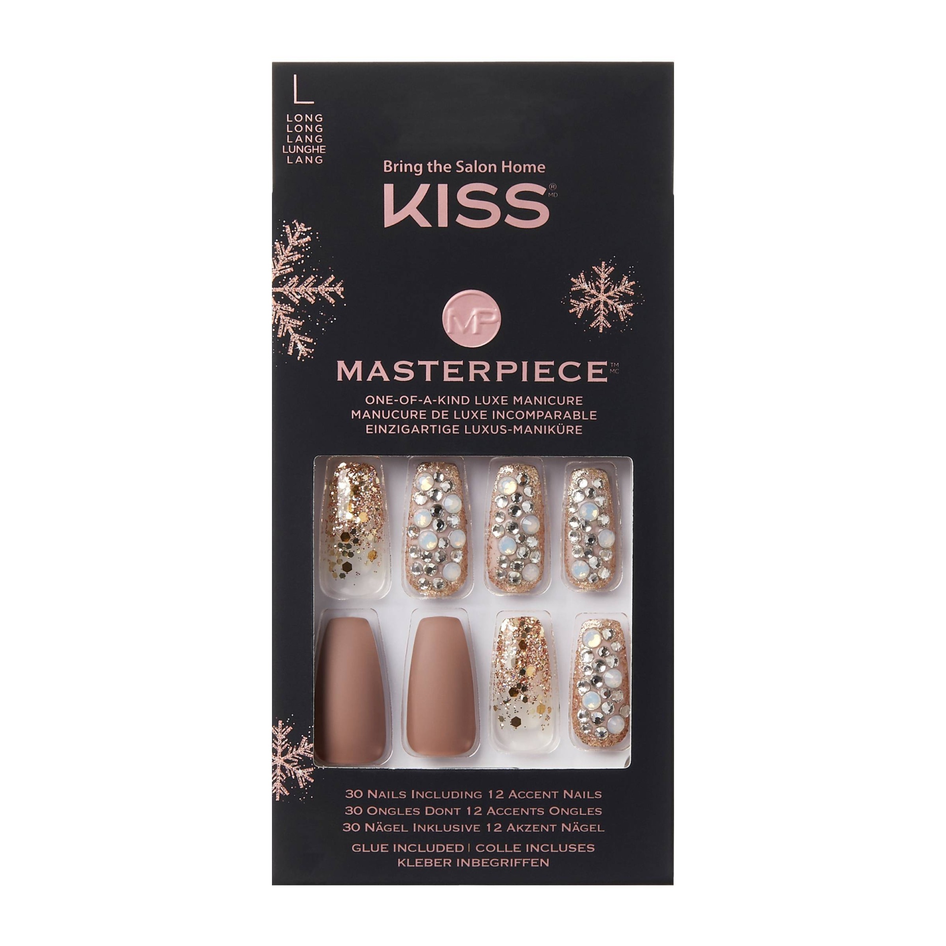 slide 1 of 5, KISS Products Kiss Masterpiece Limited Edition Fake Nails - Beige, 30 ct