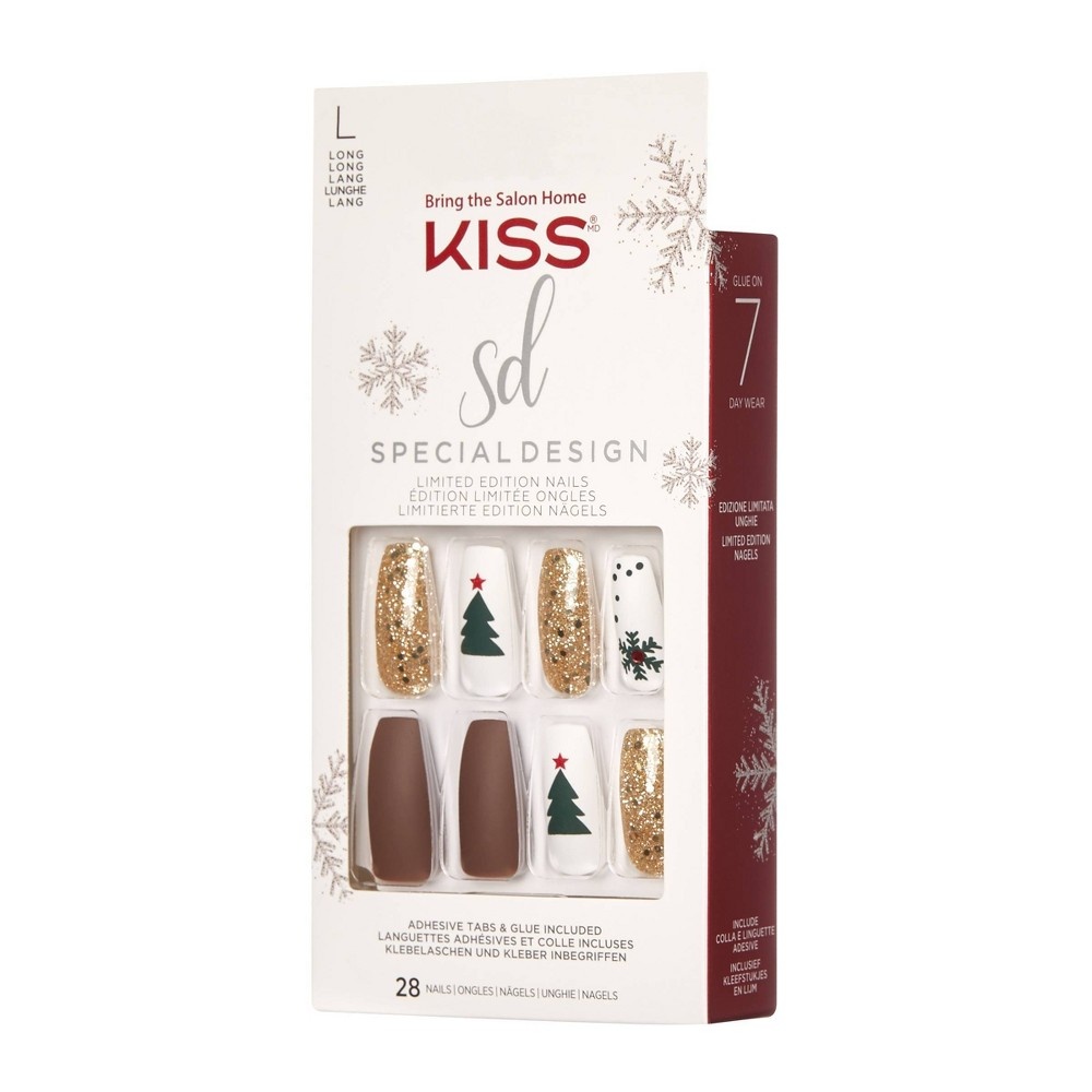 slide 2 of 4, KISS Products Kiss Special Design Limited Edition Fake Nails - Puffy Sweater, 28 ct