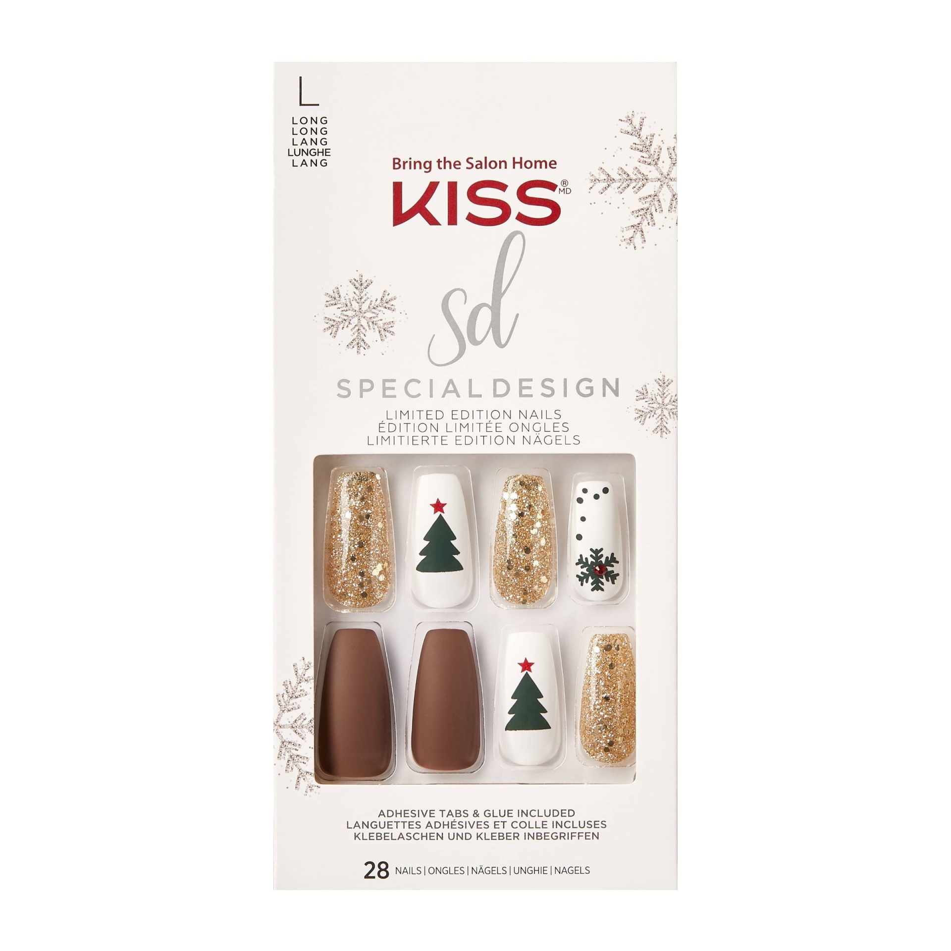 slide 1 of 4, KISS Products Kiss Special Design Limited Edition Fake Nails - Puffy Sweater, 28 ct