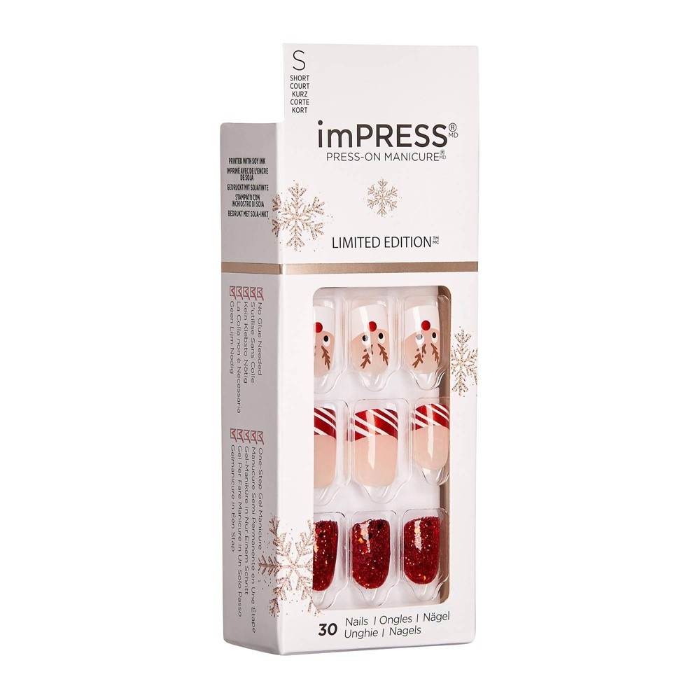 slide 3 of 5, imPRESS Press-On Manicure Limited Edition Press-On Fake Nails - Cozy Night, 30 ct