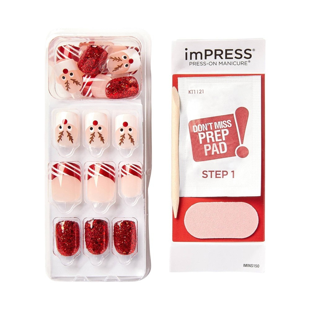 slide 5 of 5, imPRESS Press-On Manicure Limited Edition Press-On Fake Nails - Cozy Night, 30 ct