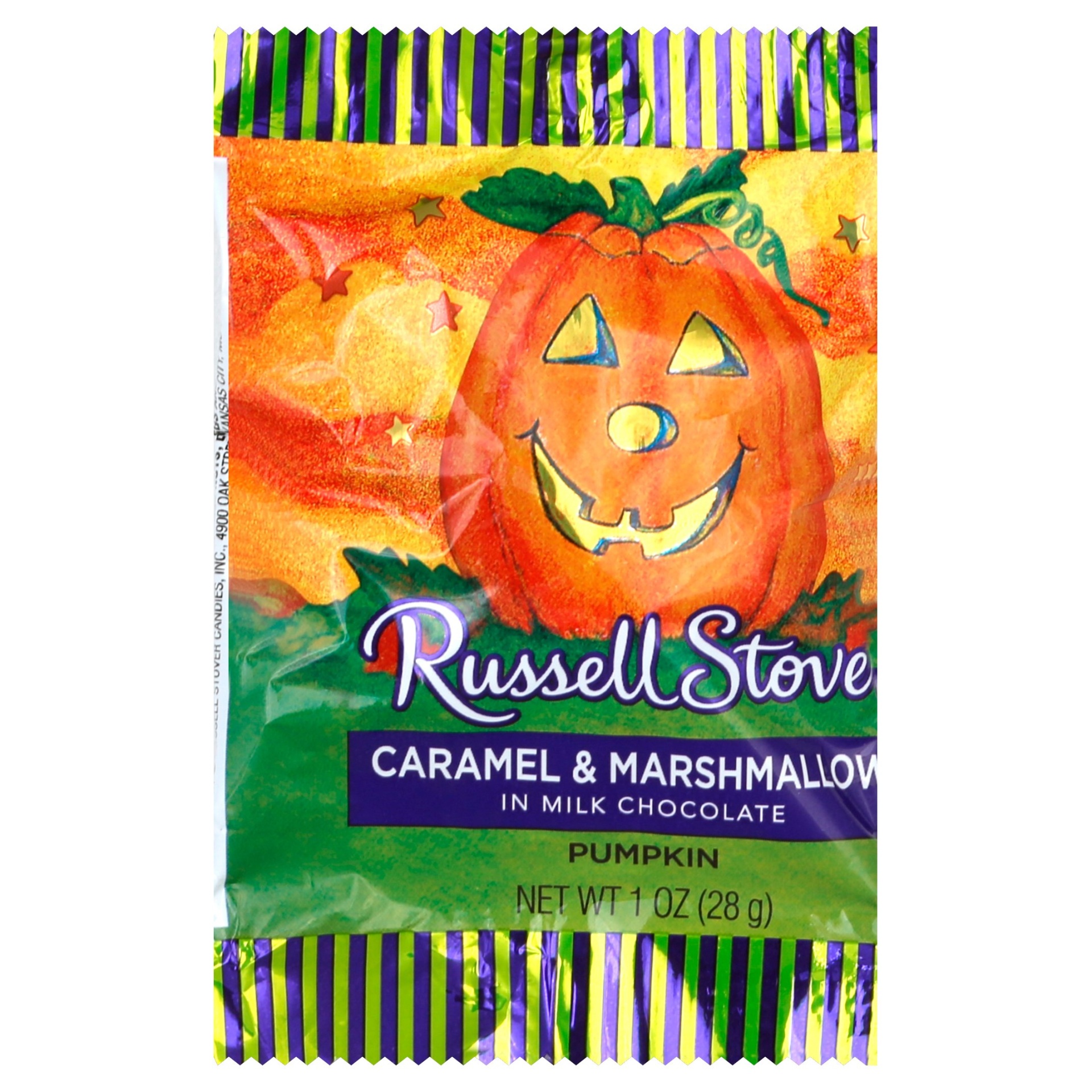 slide 1 of 2, Russell Stover Caramel & Marshmallow in Milk Chocolate Pumpkins, 1 oz