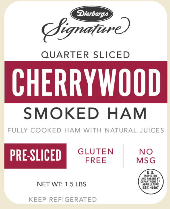 slide 1 of 1, Dierbergs Cherrywood Sliced Quarter Ham, per lb