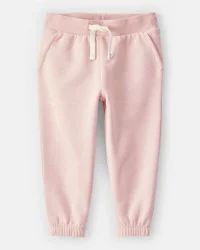Carter's Baby Girl Cotton Joggers - Pink, 12M