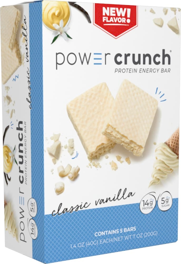 slide 1 of 1, Power Crunch Classic Vanilla Protein Energy Bars, 5 ct; 1.4 oz