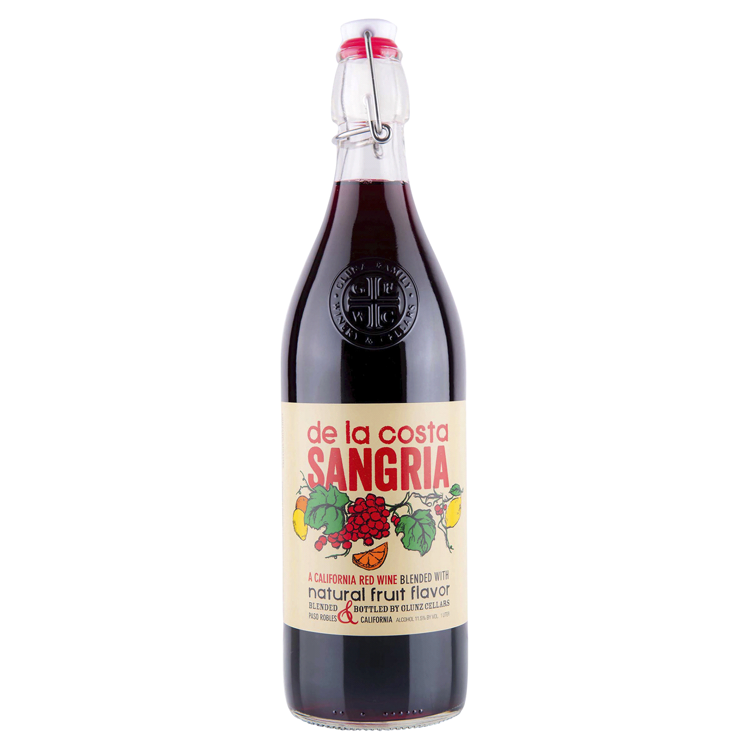 slide 1 of 2, De la Costa Sangria Red Wine 1 l, 1000 liter