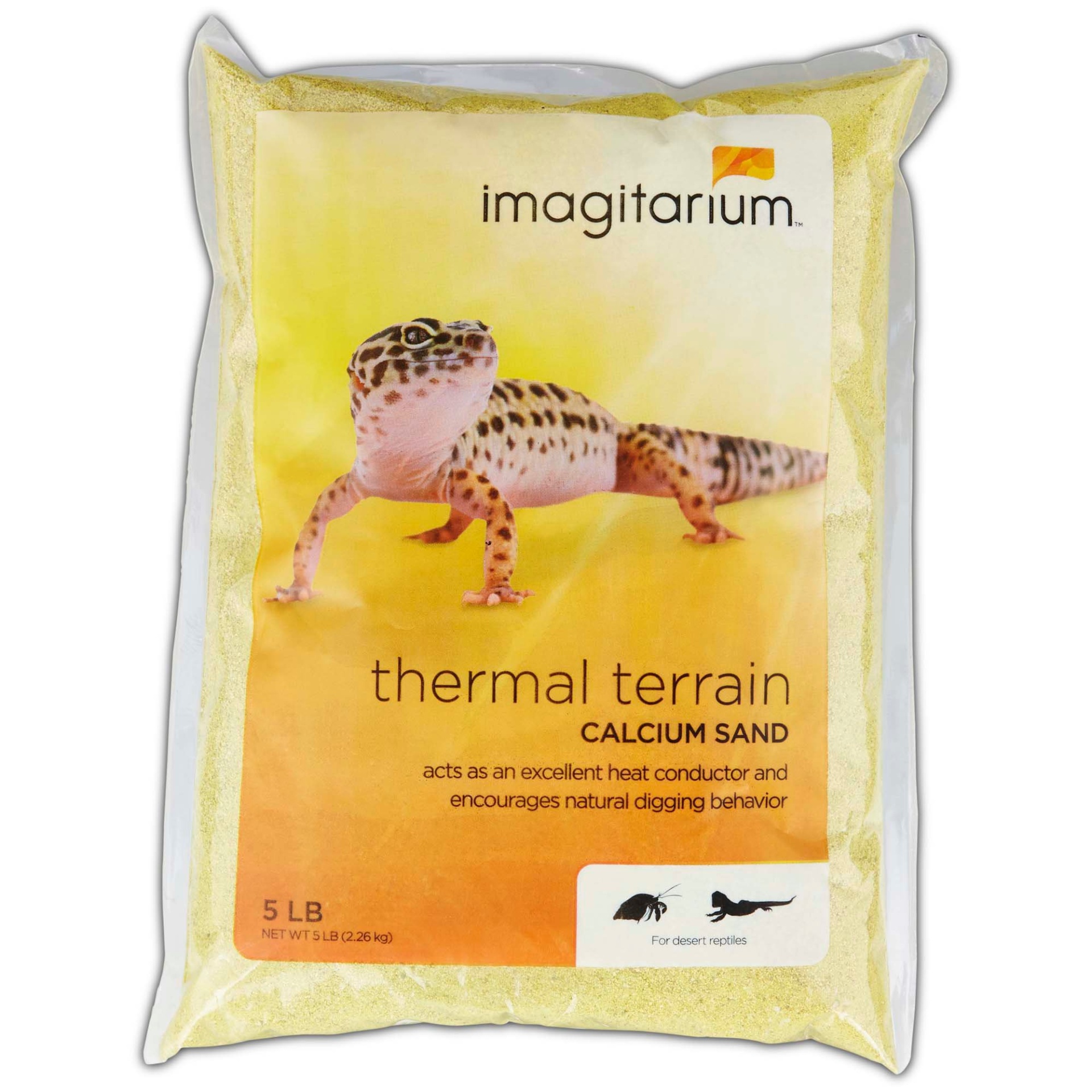 slide 1 of 1, Imagitarium Yellow Calcium Reptile Sand, 1 ct