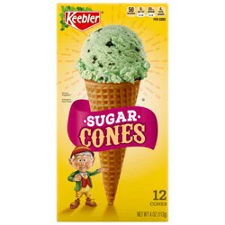 KEEBLER Sugar Cones, 12 count box, 4oz / 113g