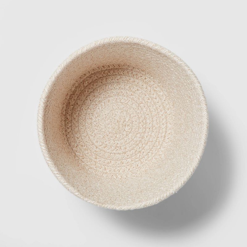 slide 3 of 4, Decorative Coiled Rope Basket Cobblestone - Brightroom™: Multicolor Circular Polyester, 8"x8"x6", 1 ct