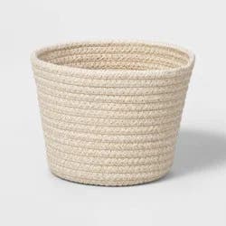 Decorative Coiled Rope Basket Cobblestone - Brightroom™: Multicolor Circular Polyester, 8"x8"x6"