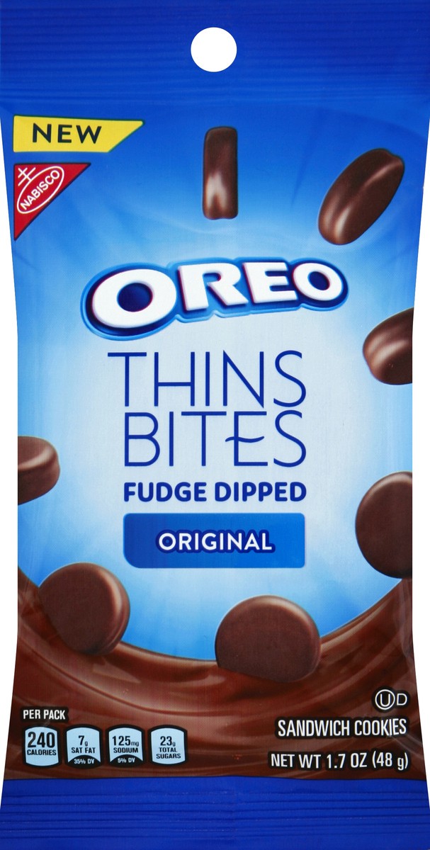 slide 1 of 3, 1.7Z Oreo Thin Btes Dippd Orig, 0.11 lb