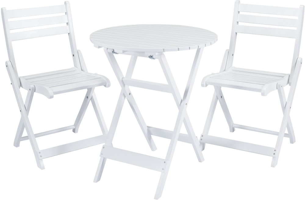 slide 1 of 1, HD Designs Outdoors Brook Bistro Set - White, 3 ct