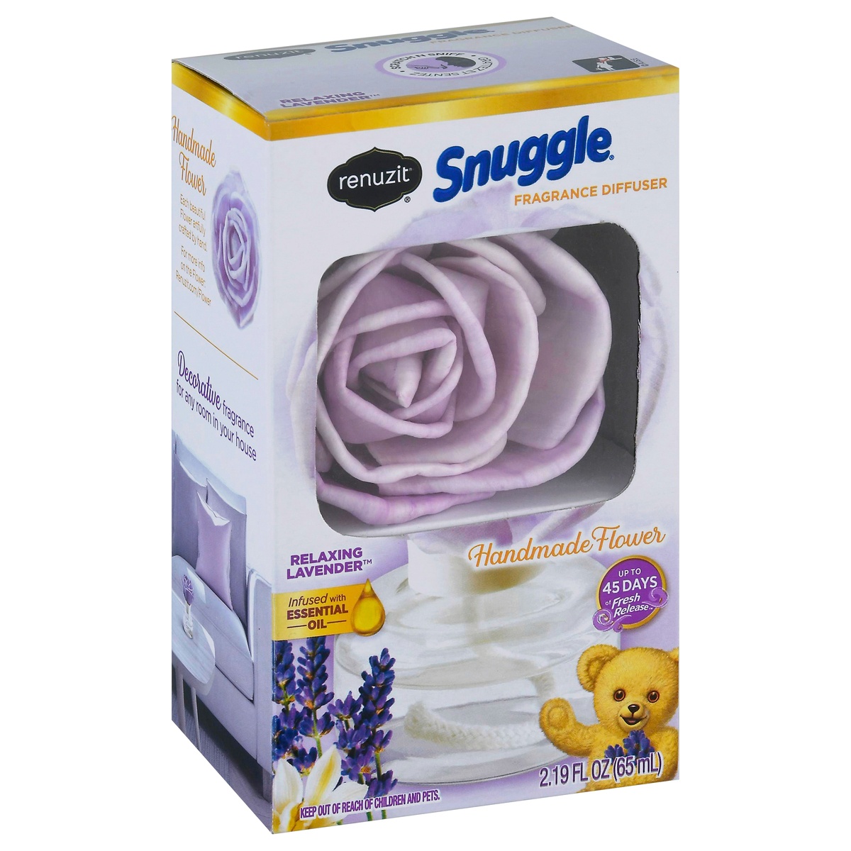 slide 2 of 10, Snuggle Relaxing Lavender Fragrance Diffuser Handmade Flower, 2.19 fl oz