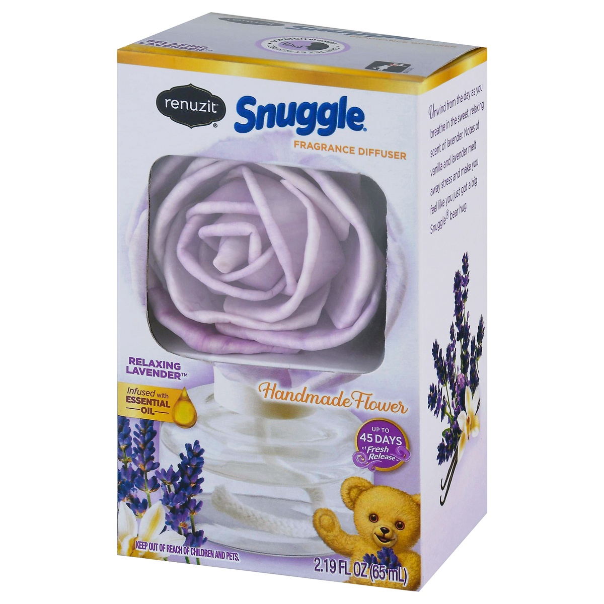 slide 3 of 10, Snuggle Relaxing Lavender Fragrance Diffuser Handmade Flower, 2.19 fl oz