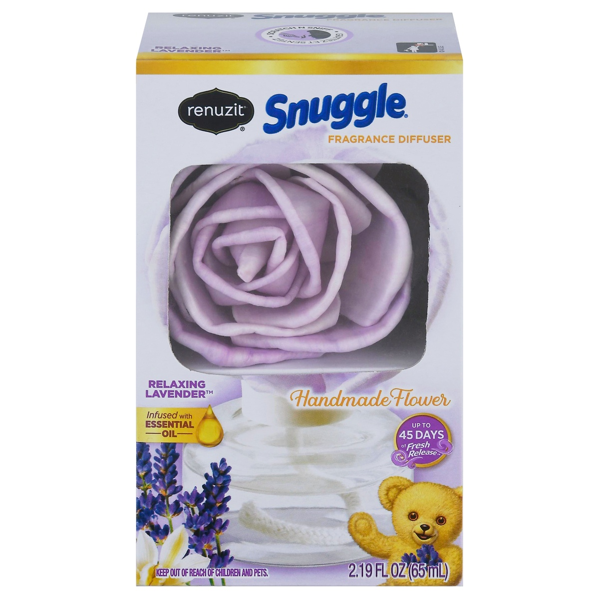 slide 1 of 10, Snuggle Relaxing Lavender Fragrance Diffuser Handmade Flower, 2.19 fl oz