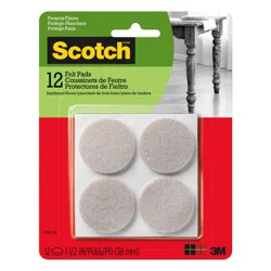 Scotch 1.5" Felt Pads Beige