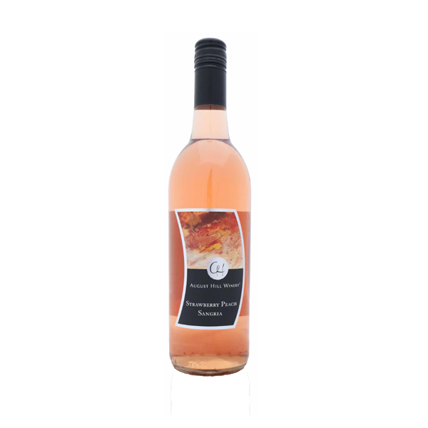 slide 1 of 1, August Hill Winery, Strawberry Peach Sangria, 750 ml
