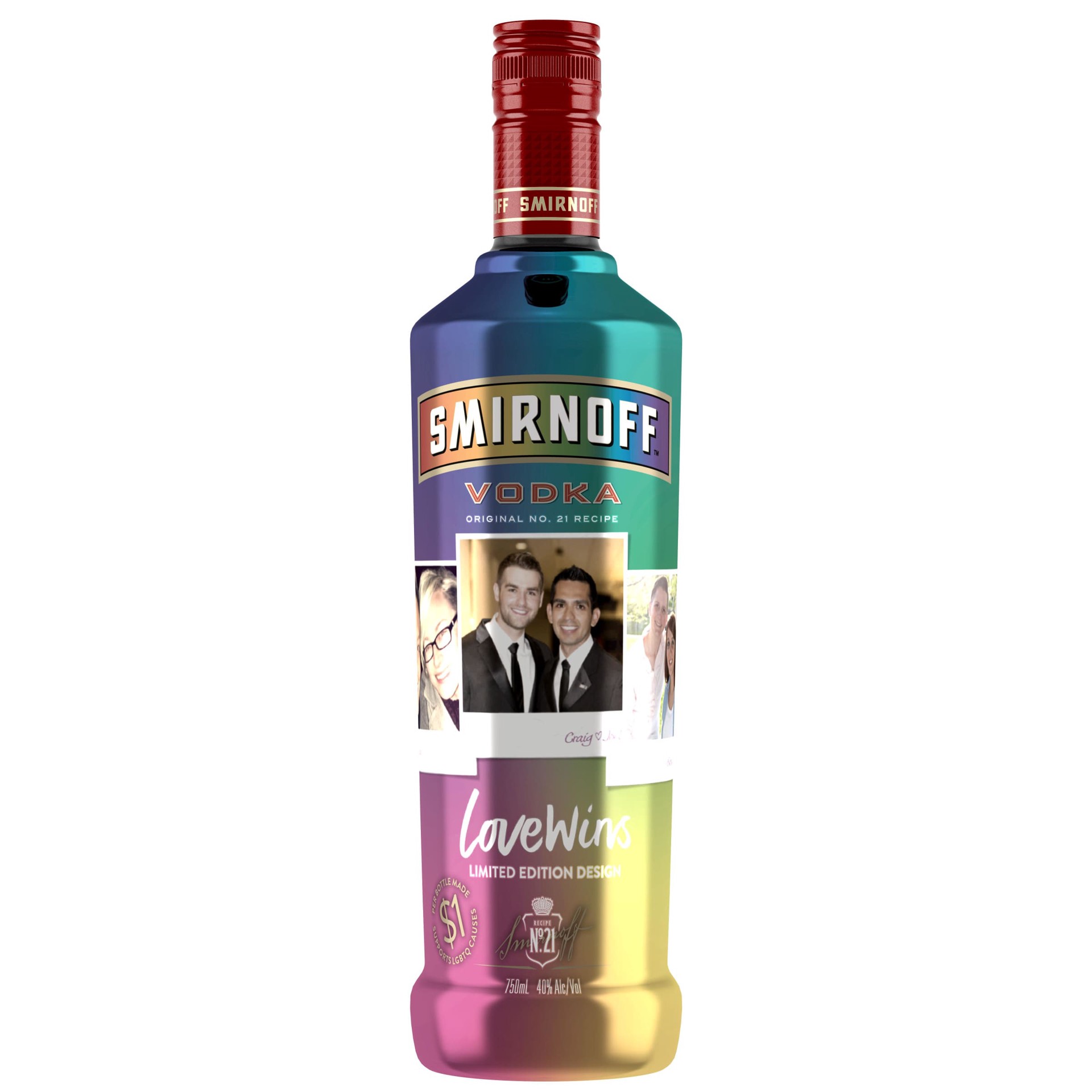 slide 1 of 3, Smirnoff No. 21 Love Wins Vodka - 750 mL Bottle, 750 ml