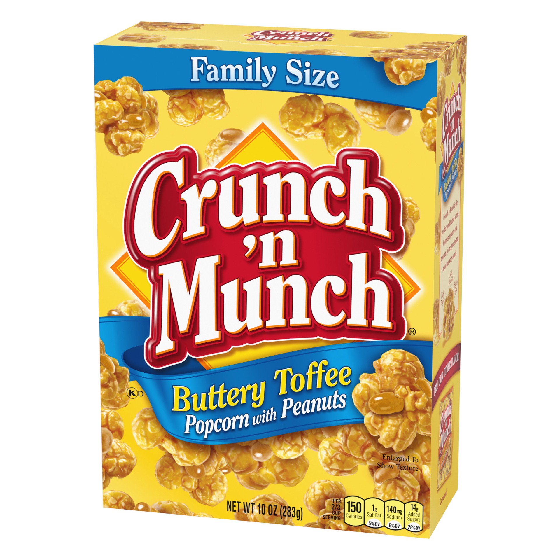 slide 4 of 5, Crunch 'n Munch Buttery Toffee Popcorn with Peanuts Family Size 10 oz, 10 oz