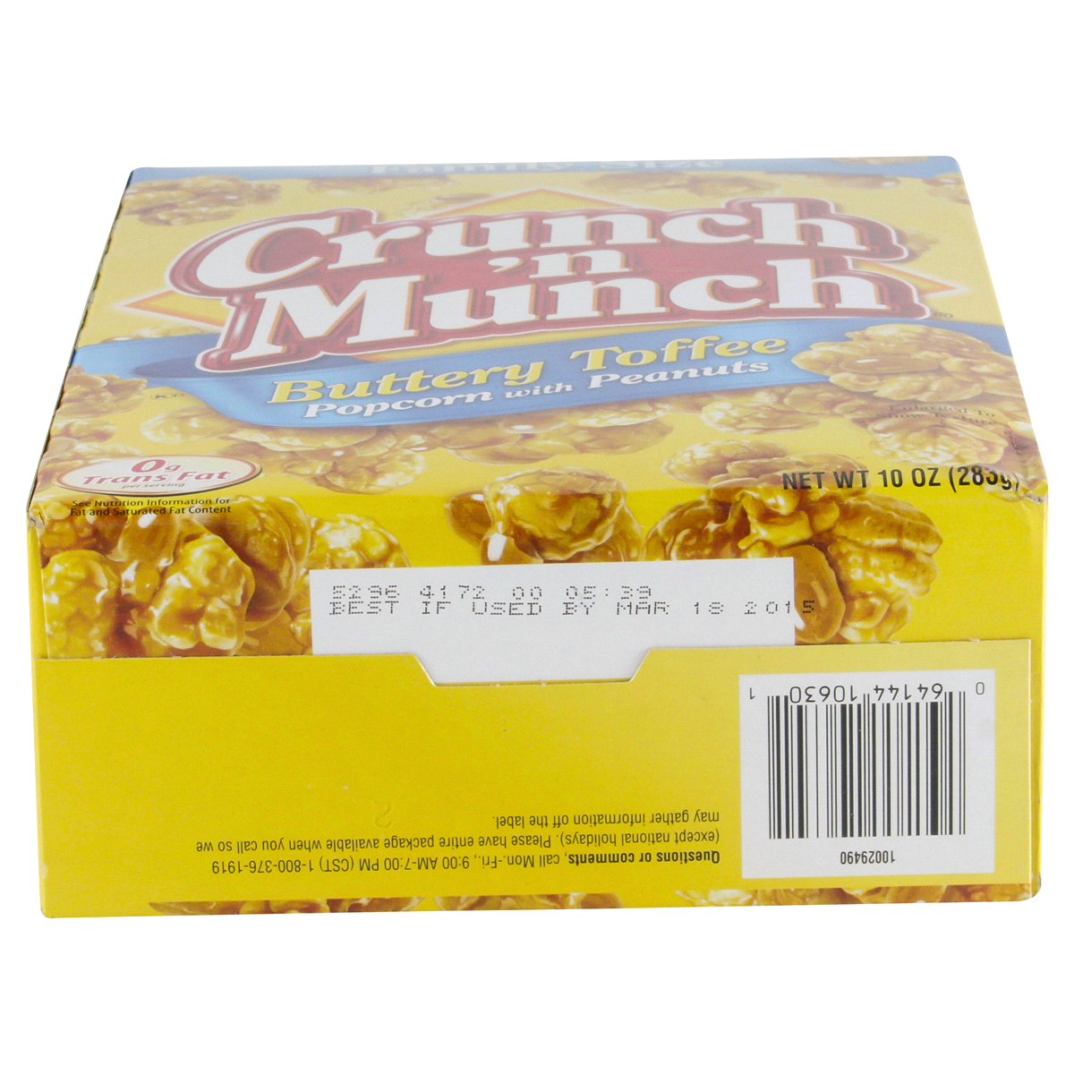 slide 4 of 6, Crunch 'n Munch Popcorn with Peanuts, Buttery Toffee, 10 oz