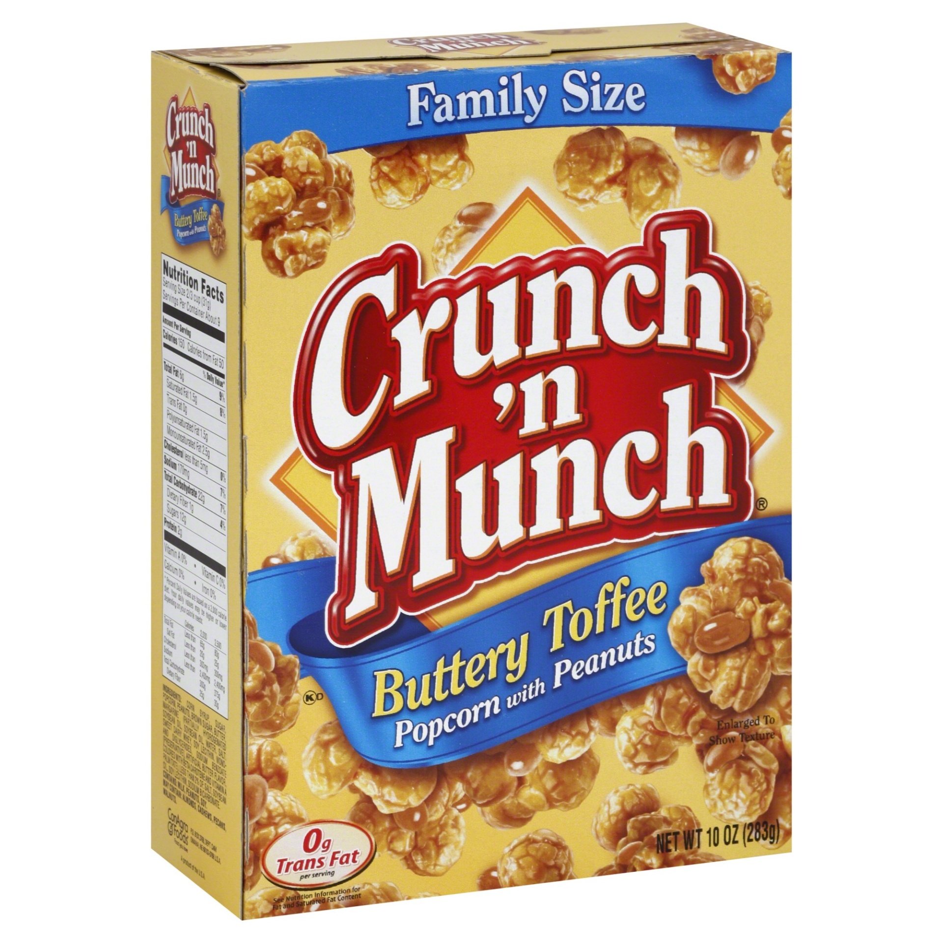 slide 1 of 6, Crunch 'n Munch Popcorn with Peanuts, Buttery Toffee, 10 oz