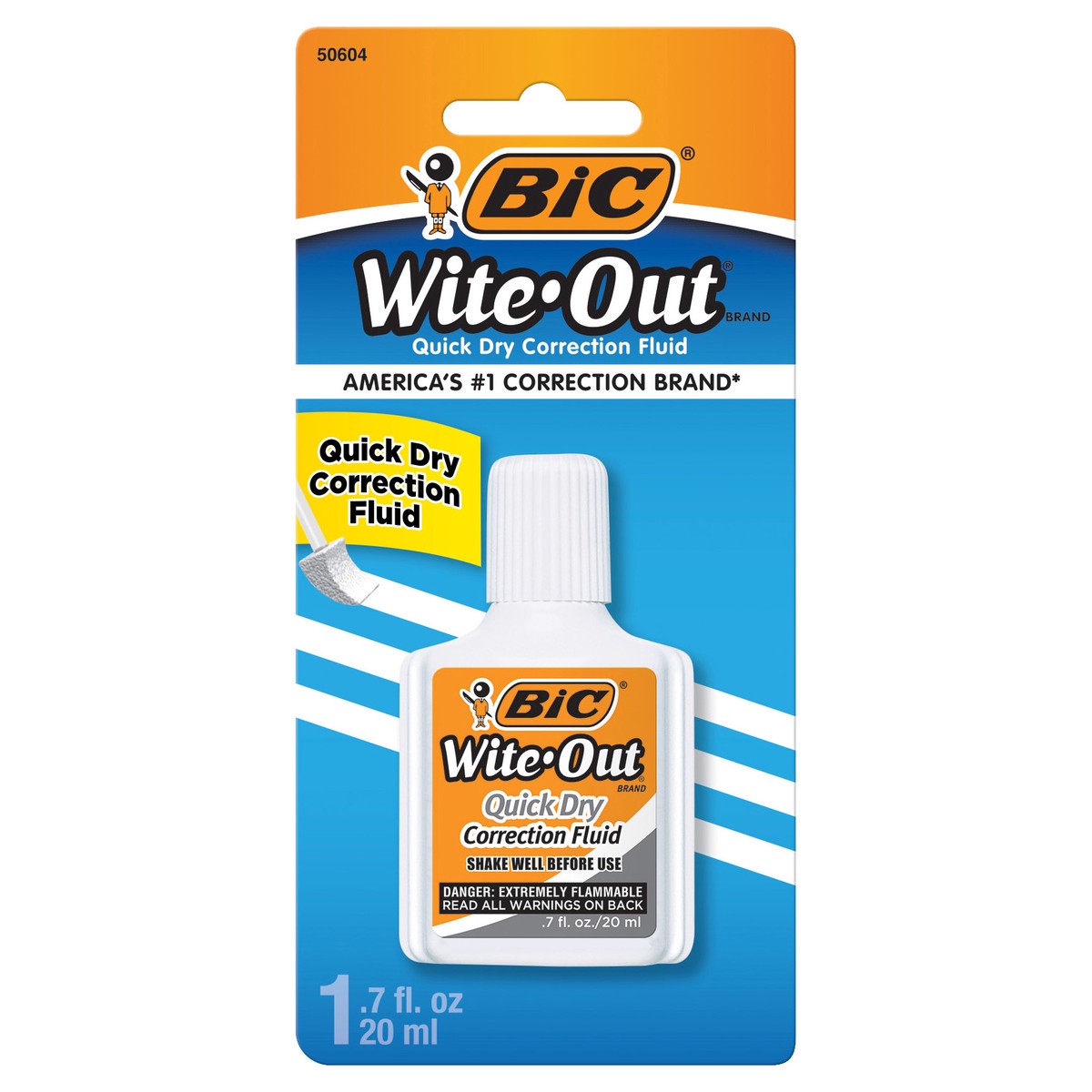 slide 1 of 1, BIC Wite-Out Correction Fluid, 0.7oz, 0.7 oz