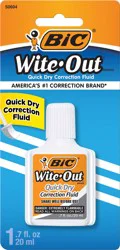 BiC Wite Out Quick Dry White Correction Fluid 0.7 oz