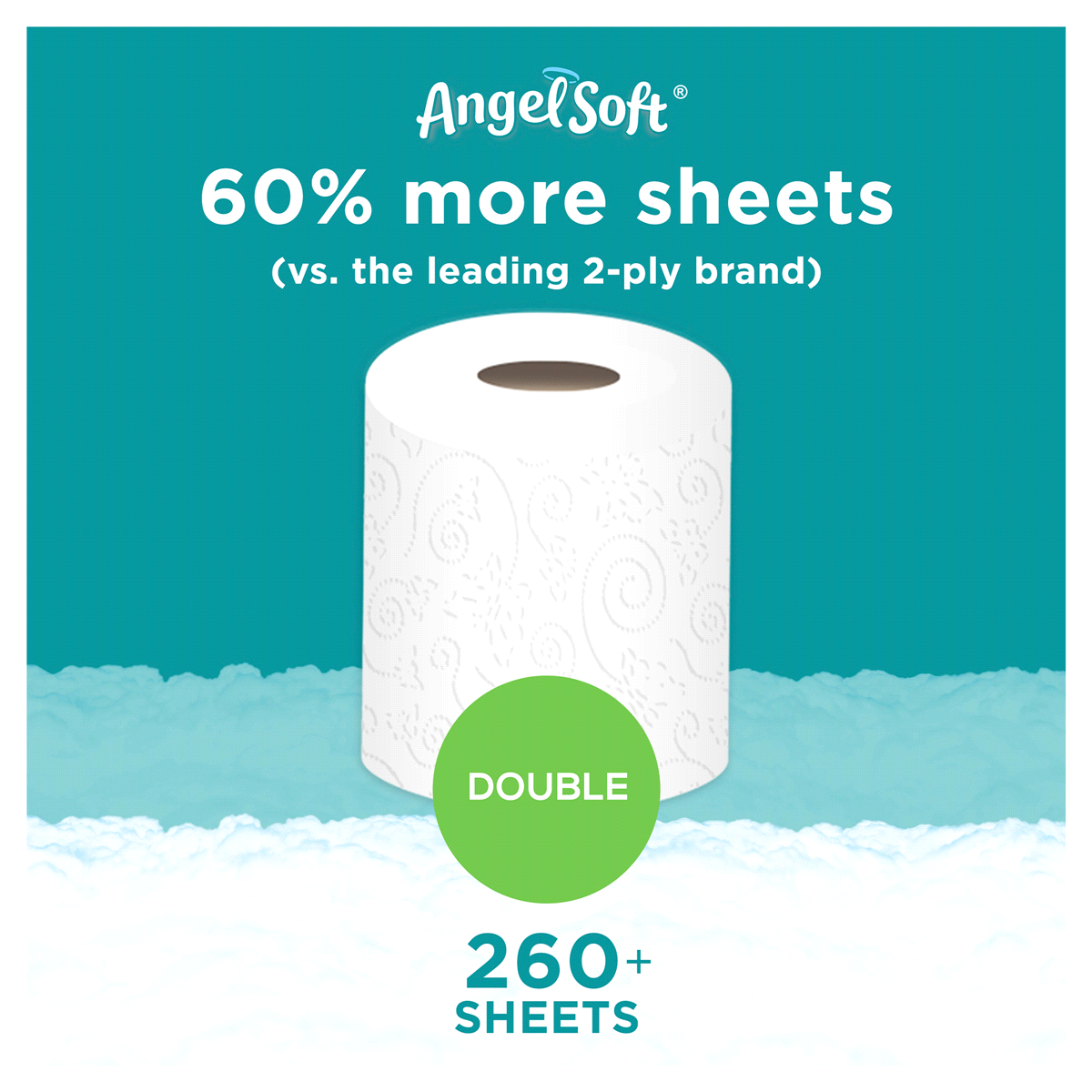 slide 3 of 8, Angel Soft Double Roll White Bath Tissue, 6 ct