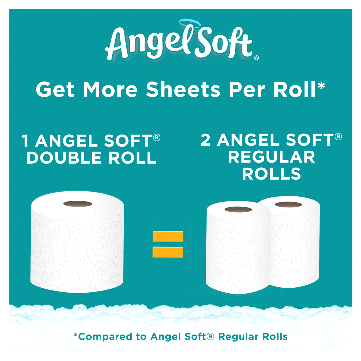 slide 8 of 8, Angel Soft Double Roll White Bath Tissue, 6 ct