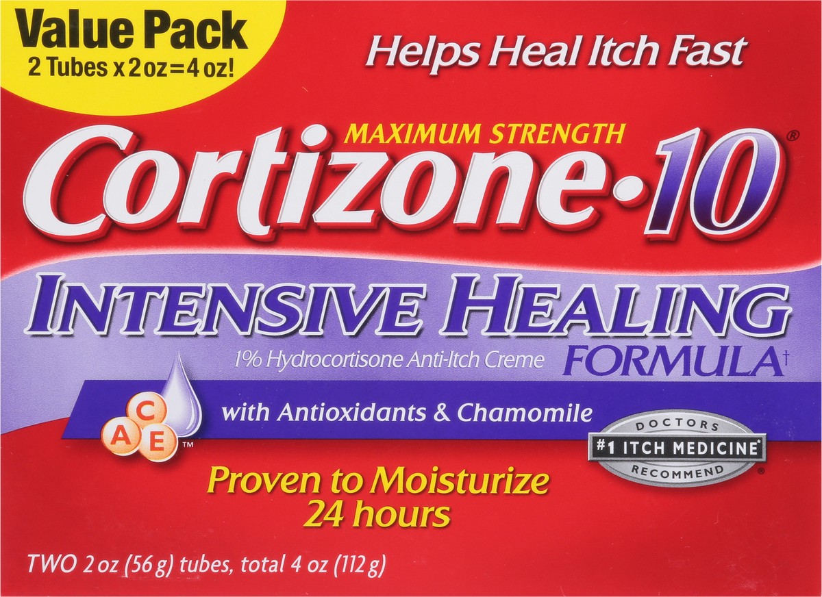 slide 2 of 9, Cortizone-10 Maximum Strength Intensive Healing Formula Anti-Itch Creme Value Pack 2 ea, 2 oz