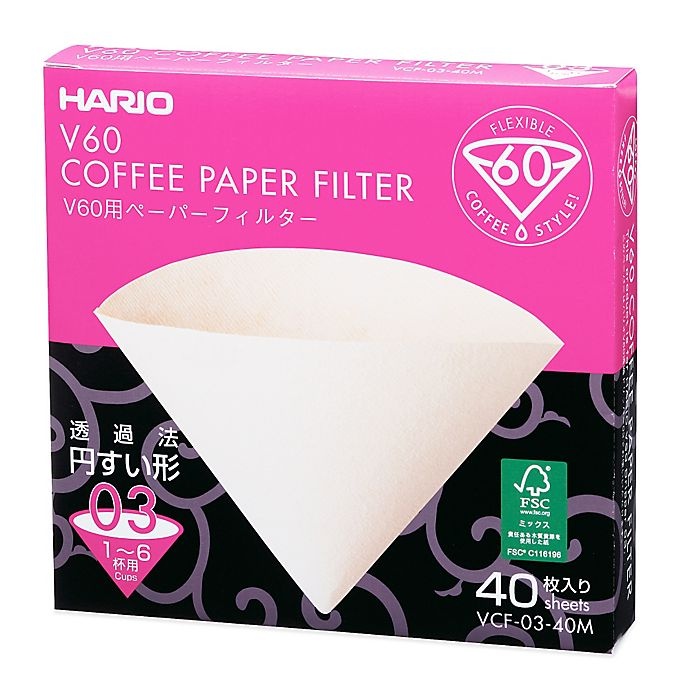 slide 1 of 1, Hario Paper Filter for 03 V60 Dripper, 1 ct