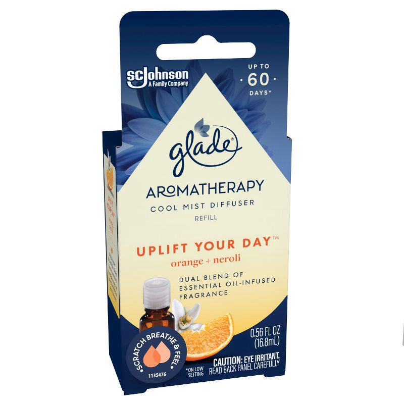 slide 17 of 19, Glade Aromatherapy Diffuser Refill Air Freshener - Uplift Your Day - 0.56oz, 0.56 oz