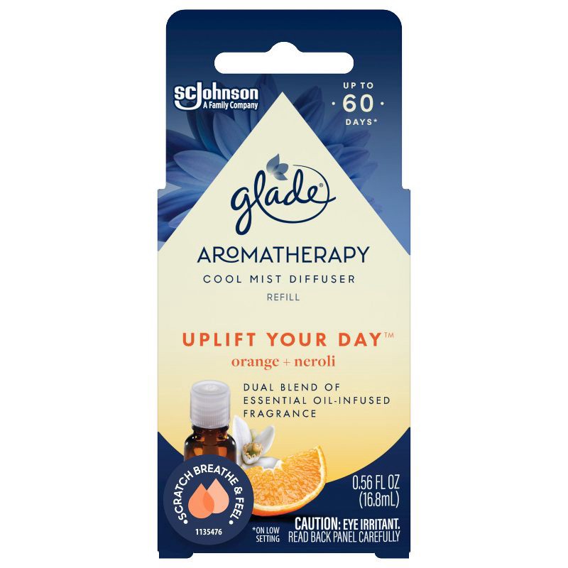 slide 10 of 19, Glade Aromatherapy Diffuser Refill Air Freshener - Uplift Your Day - 0.56oz, 0.56 oz