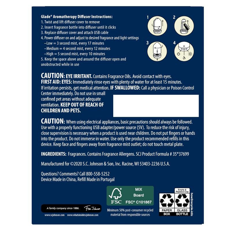 slide 7 of 20, Glade Aromatherapy Cool Mist Diffuser Air Freshener - Choose Calm - 0.56 fl oz, 0.56 fl oz