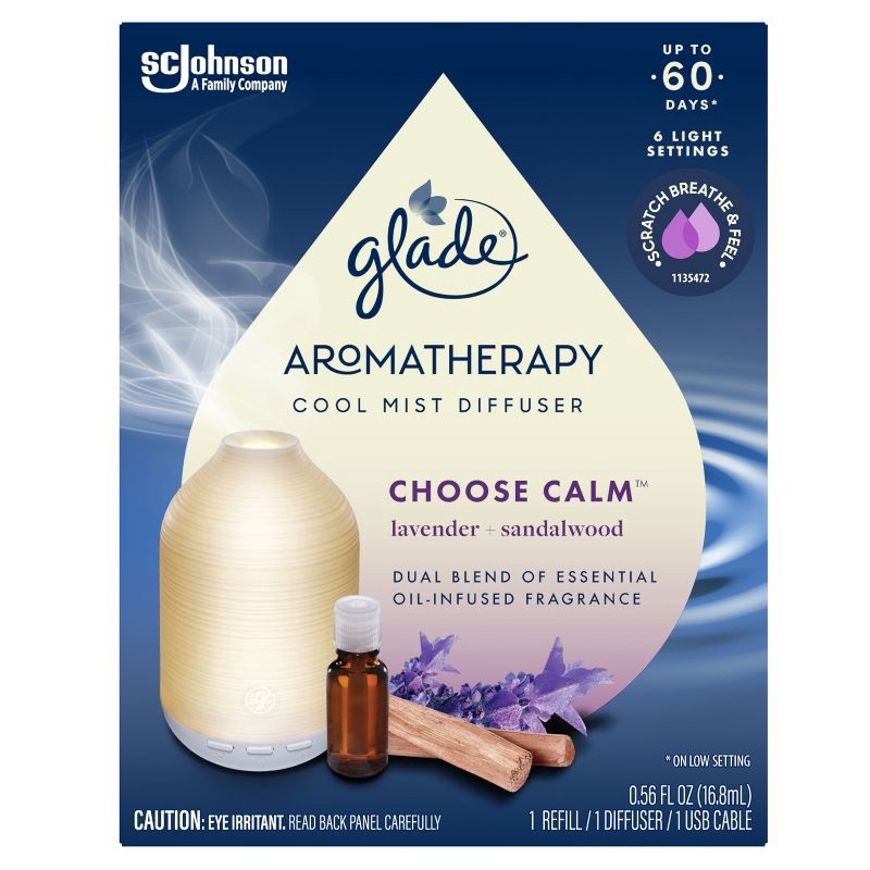 slide 4 of 20, Glade Aromatherapy Cool Mist Diffuser Air Freshener - Choose Calm - 0.56 fl oz, 0.56 fl oz