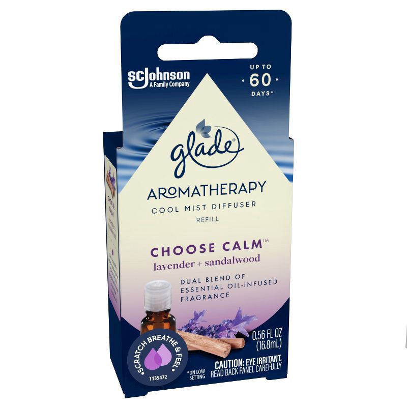 slide 4 of 19, Glade Aromatherapy Diffuser Refill Air Freshener - Choose Calm - 0.56 fl oz, 0.56 fl oz