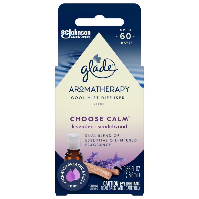 slide 7 of 19, Glade Aromatherapy Diffuser Refill Air Freshener - Choose Calm - 0.56 fl oz, 0.56 fl oz