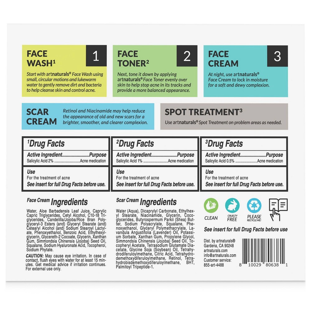 slide 3 of 3, artnaturals Acne Starter Kit - 5pc, 5 ct