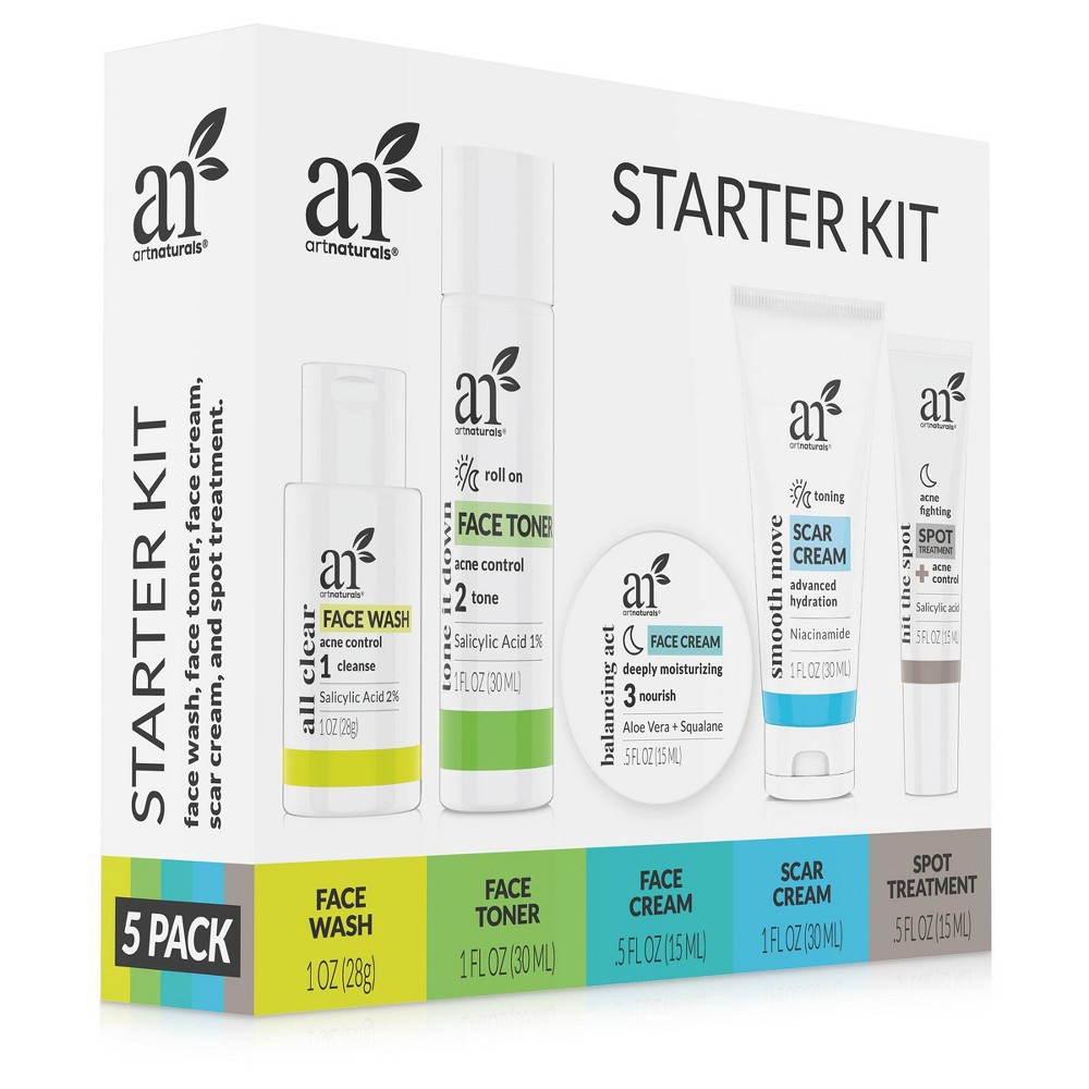 slide 2 of 3, artnaturals Acne Starter Kit - 5pc, 5 ct