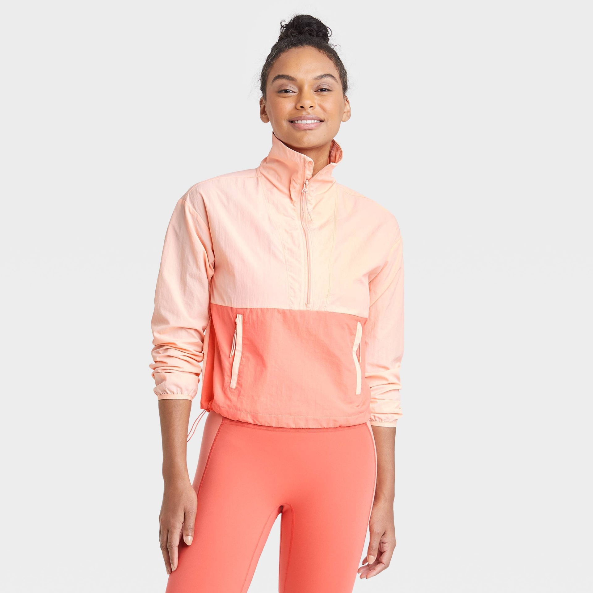 slide 1 of 6, Women's Packable Windbreaker Jacket - All in Motion Light Pink XXL, 1 ct