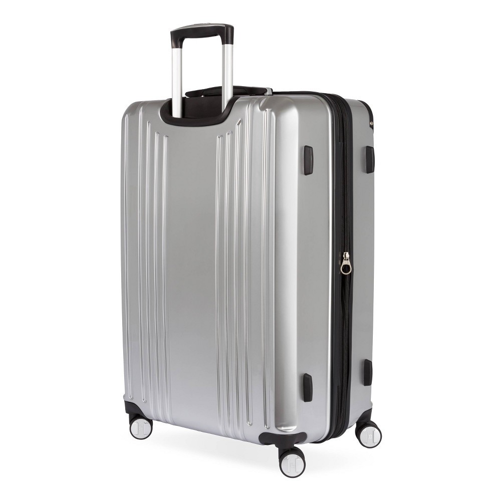 slide 9 of 10, SWISSGEAR Spartan Hardside Large Checked Suitcase - Silver, 1 ct
