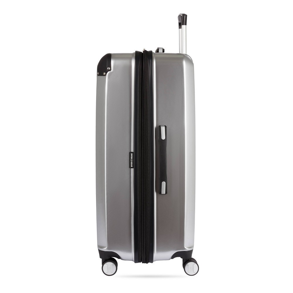 slide 10 of 10, SWISSGEAR Spartan Hardside Large Checked Suitcase - Silver, 1 ct