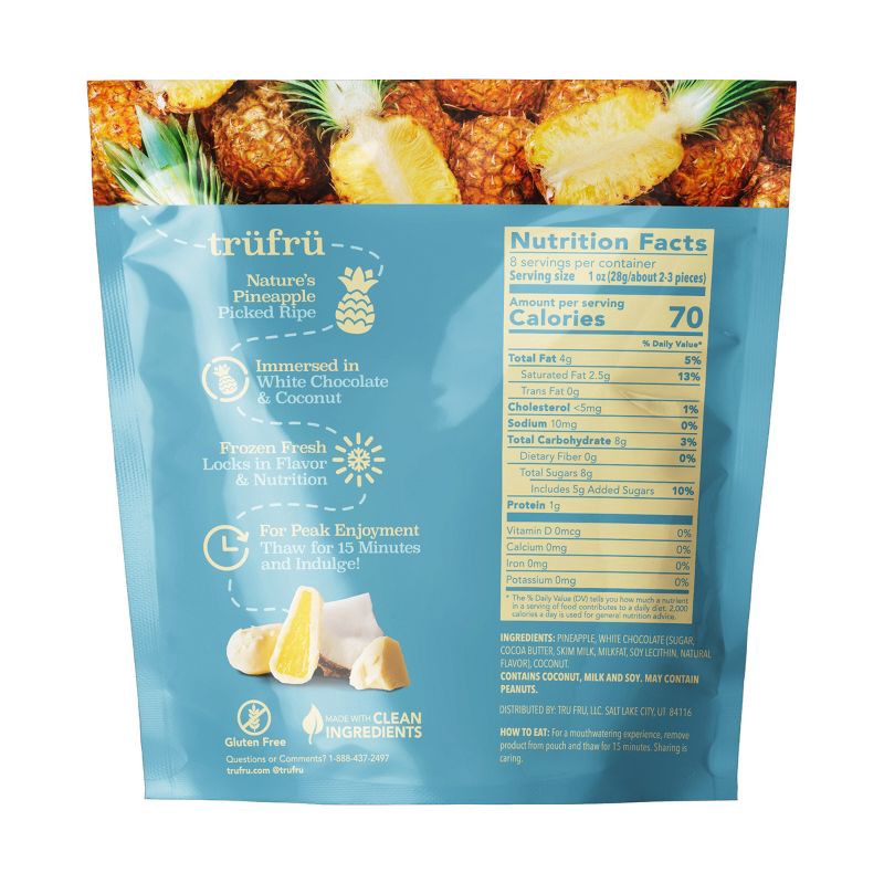 slide 2 of 6, Tru Fru Frozen Pineapples in White Chocolate & Coconut - 8 oz, 8 oz