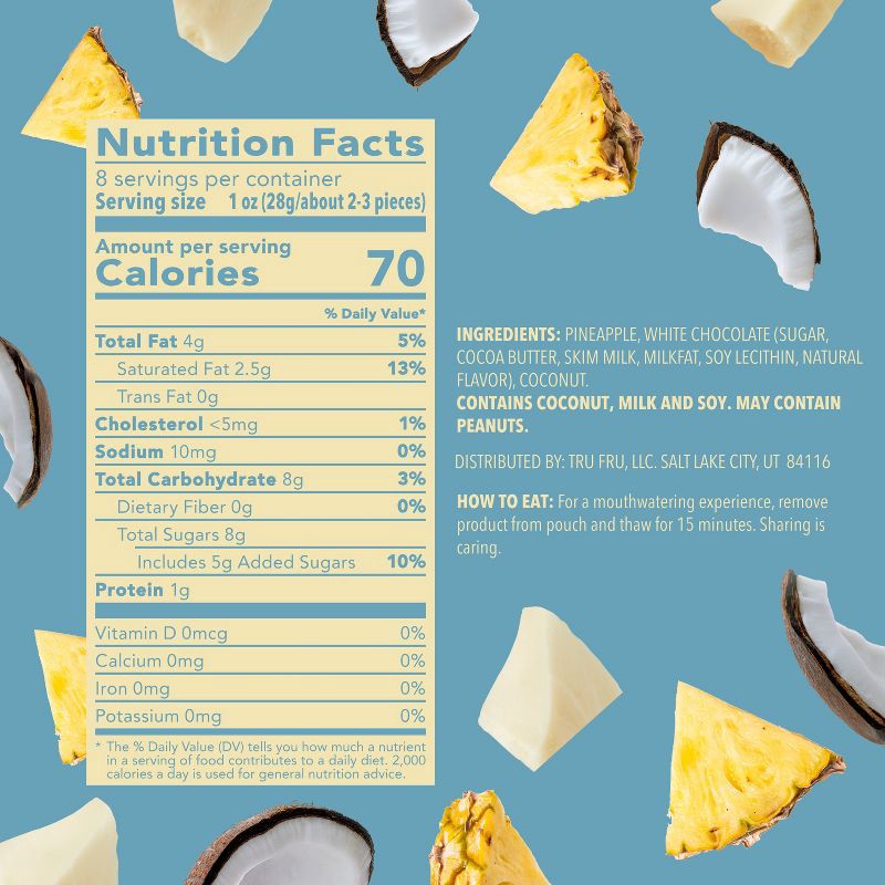 slide 2 of 6, Tru Fru Frozen Pineapples in White Chocolate & Coconut - 8 oz, 8 oz