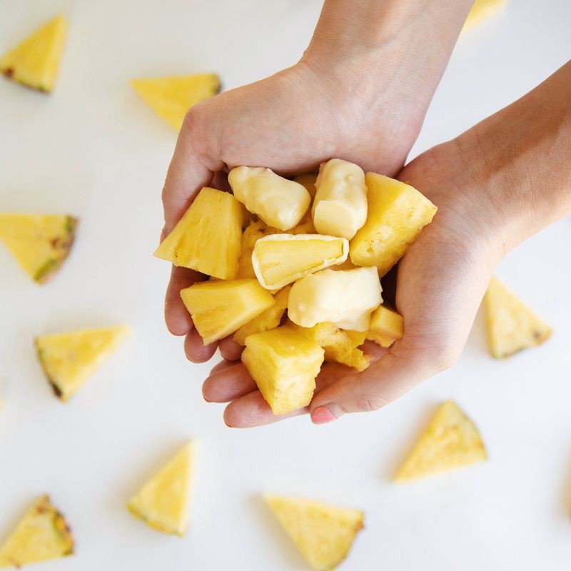 slide 4 of 6, Tru Fru Frozen Pineapples in White Chocolate & Coconut - 8 oz, 8 oz