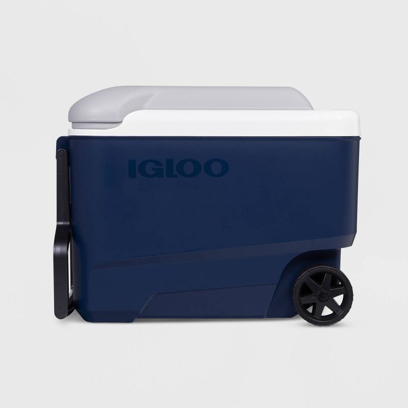slide 3 of 14, Igloo MaxCold 40qt Roller Cooler - Aegean Blue, 40 qt