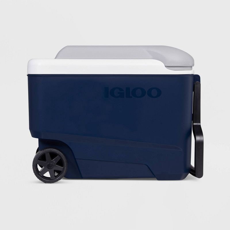 slide 6 of 14, Igloo MaxCold 40qt Roller Cooler - Aegean Blue, 40 qt