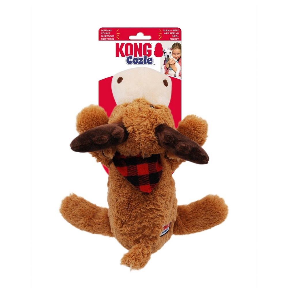 slide 3 of 3, KONG Holiday Cozie Reindeer Dog Toy - Brown, 1 ct