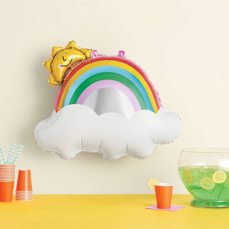 slide 2 of 4, Rainbow Shaped Foil Balloon - Spritz™, 1 ct