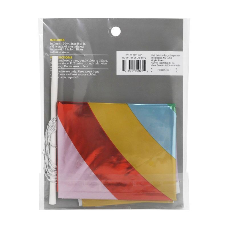 slide 2 of 3, Rainbow Confetti Foil Balloon - Spritz™, 1 ct